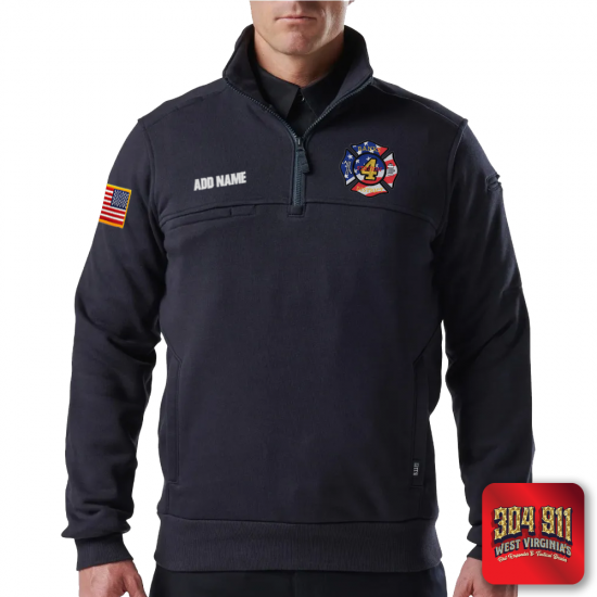 "BANKS DISTRICT FIRE DEPT" 5.11 JOB SHIRT 1/4 ZIP 2.0 (NAVY) (REFLECTIVE BACK INCLUDED)