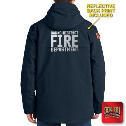 "BANKS DISTRICT VOLUNTEER FIRE DEPARTMENT" (NAVY) Carhartt® Super Dux™ Insulated Hooded Coat