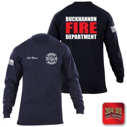 "BUCKHANNON FIRE DEPARTMENT" (VOLUNTEER GEAR) 5.11 STATION WEAR LONG SLEEVE T-SHIRT