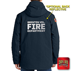 "BRENTON VOLUNTEER FIRE DEPARTMENT" (NAVY) Carhartt® Super Dux™ Insulated Hooded Coat