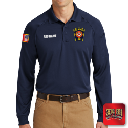 "COAL MOUNTAIN VOLUNTEER FIRE DEPARTMENT" (EMBROIDERY) CornerStone® - Select Long Sleeve Snag-Proof Tactical Polo (NAVY)