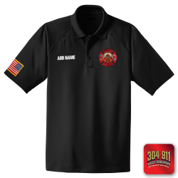 "HANOVER VOL FIRE DEPT" (EMBROIDERY) CornerStone® - Select Snag-Proof Tactical Polo (BLACK)