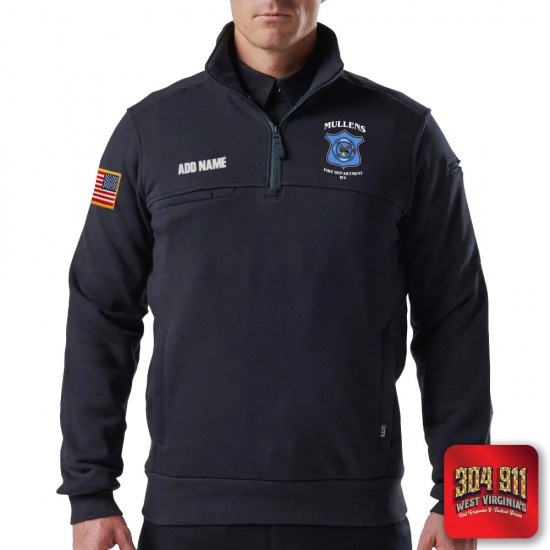 "MULLENS FIRE DEPARTMENT" 5.11 JOB SHIRT 1/4 ZIP 2.0 (NAVY)