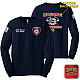 "OCEANA FIRE RESCUE" SCREEN PRINT ON NAVY SCREEN PRINTED LONG SLEEVE WORK T-SHIRT