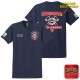 "OCEANA FIRE RESCUE" SCREEN PRINT ON NAVY WORK T-SHIRT