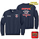 "OCEANA FIRE RESCUE" SCREEN PRINT ON NAVY JERZEES WORK SWEATSHIRT