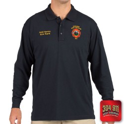 "OCEANA FIRE RESCUE" (EMBROIDERY) TACTICAL JERSEY LONG SLEEVE POLO (NAVY)