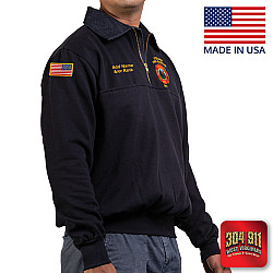 "OCEANA FIRE RESCUE" GAME - The OG-Firefighter's Job Shirt (NAVY) (USA MADE)