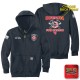 "OCEANA FIRE RESCUE" NEW NAVY Carhartt ® Rain Defender ® Paxton Heavyweight Hooded Zip Mock Sweatshirt