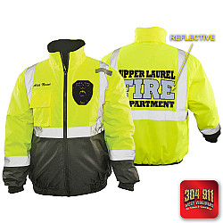 "UPPER LAUREL FIRE-RESCUE" GAME - The Econo Black Bottom Bomber (NEON LIME)