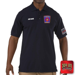 "WYOMING COUNTY FIRE CO. INC." (NAVY) PROFESSIONAL SHORT SLEEVE POLO