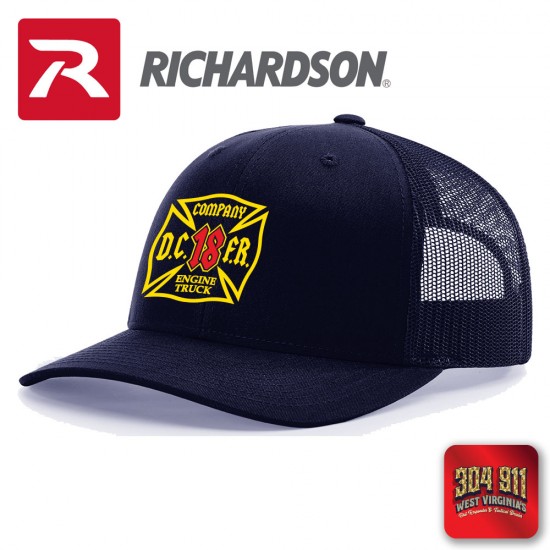 "DEKALB COUNTY FIRE STATION 18" NAVY RICHARDSON 112 | TRUCKER HAT