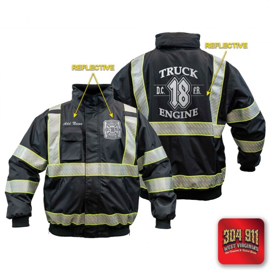 "DEKALB COUNTY FIRE STATION 18" GAME - The G-CLIPSE Line™ Bomber with Hideaway Hood (BLACK)
