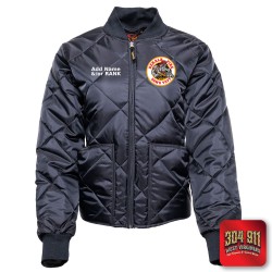 "DEKALB COUNTY STATION 8" GAME - The Ladies Fit Bravest Diamond Quilt Jacket (NAVY)