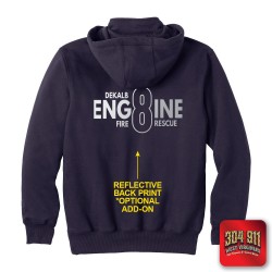 "DEKALB COUNTY STATION 8" NAVY - GAME - The Hooded Work Shirt (EMBROIDERED)