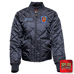 "DEKALB FIRE RESCUE STATION 3" GAME - The Ladies Fit Bravest Diamond Quilt Jacket (NAVY)