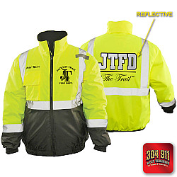 "JACKSON TRAIL FIRE DEPARTMENT" GAME - The Econo Black Bottom Bomber (NEON LIME)