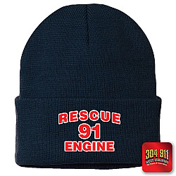 "JACKSON TRAIL RESCUE ENGINE 91" (NAVY) Port & Company® - Knit Cap