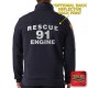 "JACKSON TRAIL RESCUE ENGINE 91" NEW NAVY Carhartt® Midweight 1/4-Zip Mock Neck Sweatshirt