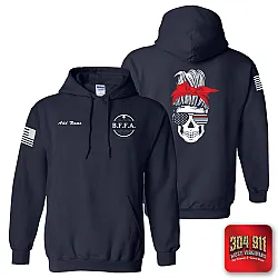 "BELINGTON VOL. FIRE DEPARTMENT" "B.F.F.A." NAVY GILDAN WORK HOODIE