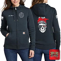 "BELINGTON VOL. FIRE DEPARTMENT" Carhartt® Women’s Clarksburg Full-Zip Hoodie (NAVY)