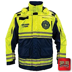 "JANE LEW FIRE DEPARTMENT" GAME - HIGH VIZ RESCUE JACKET PARKA (NAVY)