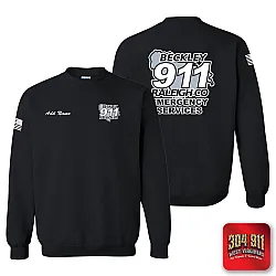 "BECKLEY-RALEIGH COUNTY EMERGENCY SERVICES" BLACK GILDAN WORK SWEATSHIRT