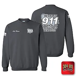 "BECKLEY-RALEIGH COUNTY EMERGENCY SERVICES" CHARCOAL GILDAN WORK SWEATSHIRT