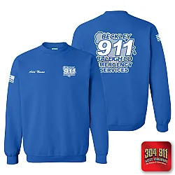 "BECKLEY-RALEIGH COUNTY EMERGENCY SERVICES" ROYAL GILDAN WORK SWEATSHIRT