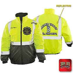 "HACKER VALLEY FIRE DEPARTMENT" GAME - The Econo Black Bottom Bomber (NEON LIME)