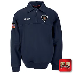 "HACKER VALLEY FIRE DEPARTMENT" 5.11 JOB SHIRT 2.0 WITH CANVAS DETAILS (NAVY)