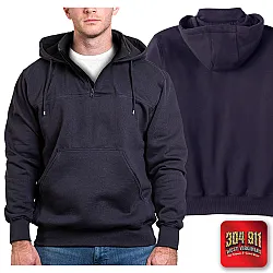 "BLANK" GAME - The Hooded Work Shirt (NAVY)