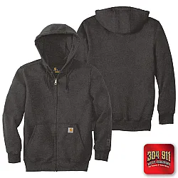"BLANK" CARBON HEATHER Carhartt ® Rain Defender ® Paxton Heavyweight Hooded Zip Mock Sweatshirt
