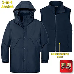 "BLANK" Port Authority® 3-in-1 Jacket (NAVY)