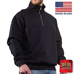 "BLANK" GAME - The Firefighter's Zip Turtleneck Job Shirt (NAVY) (USA MADE)