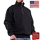 "BLANK" GAME - The Firefighter's Zip Turtleneck Job Shirt (NAVY) (USA MADE)