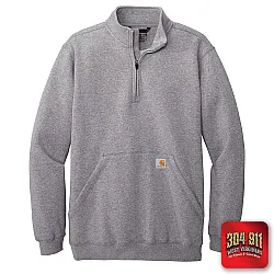 "BLANK" HEATHER GREY Carhartt® Midweight 1/4-Zip Mock Neck Sweatshirt