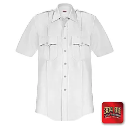 "BLANK" elbeco Paragon Plus™ Short Sleeve Poplin Shirt (WHITE)