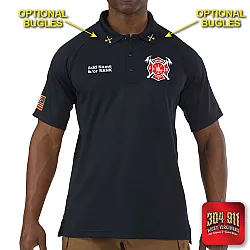 "JUNIOR VOLUNTEER FIRE DEPARTMENT" (EMBROIDERY) PROFESSIONAL SHORT SLEEVE POLO