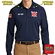 "JUNIOR VOLUNTEER FIRE DEPARTMENT" (EMBROIDERY) CornerStone® - Select Long Sleeve Snag-Proof Tactical Polo (NAVY)
