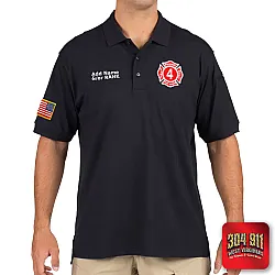 "PHILIPPI VOLUNTEER FIRE DEPARTMENT" TACTICAL JERSEY SHORT SLEEVE POLO (NAVY)