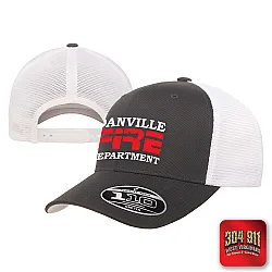 "DANVILLE VOL FIRE DEPARTMENT" CHARCOAL/WHITE Flexfit 110® Adult Adjustable Mesh Cap