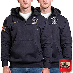 "DANVILLE VOL FIRE DEPARTMENT" NAVY - GAME - The Hooded Work Shirt (EMBROIDERED)