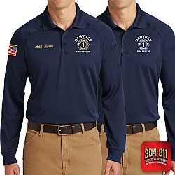 "DANVILLE VOL FIRE DEPARTMENT" (EMBROIDERY) CornerStone® - Select Long Sleeve Snag-Proof Tactical Polo (NAVY)