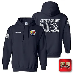 "FAYETTE COUNTY EMERGENCY SERVICES" NAVY GILDAN WORK HOODIE