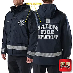 "SALEM FIRE DEPARTMENT" (REFLECTIVE PRINT) RESPONDER PARKA 2.0 5.11 Tactical (DARK NAVY)