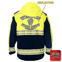 "WESTON FIRE DEPARTMENT" GAME - HIGH VIZ RESCUE JACKET PARKA (NAVY)