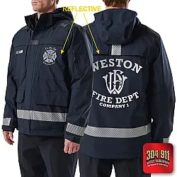 "WESTON FIRE DEPARTMENT" (REFLECTIVE PRINT) RESPONDER PARKA 2.0 5.11 Tactical (DARK NAVY)