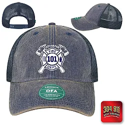 "ATHENS FIRE DEPARTMENT" NAVY LEGACY - Old Favorite Trucker Cap - OFA