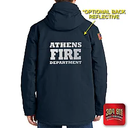 "ATHENS FIRE DEPARTMENT" (NAVY) Carhartt® Super Dux™ Insulated Hooded Coat